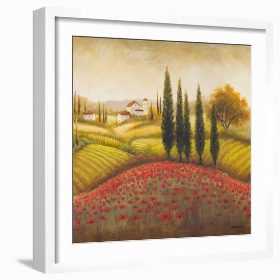 Flourishing Vineyard Square II-Michael Marcon-Framed Art Print