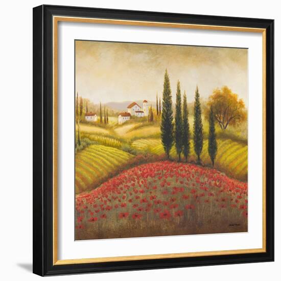 Flourishing Vineyard Square II-Michael Marcon-Framed Art Print