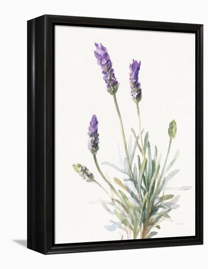 Floursack Lavender III on Linen-Danhui Nai-Framed Stretched Canvas