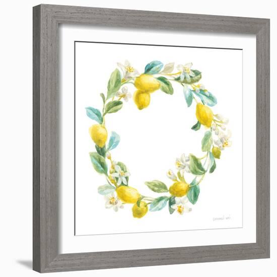 Floursack Lemon V on White-Danhui Nai-Framed Art Print