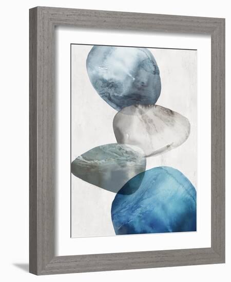 Flow of Blue II-Emma Peal-Framed Art Print