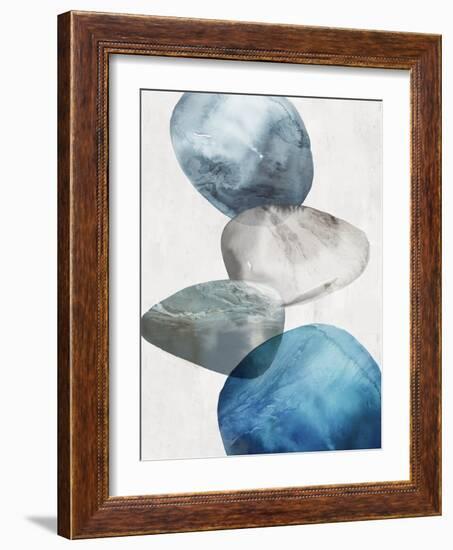 Flow of Blue II-Emma Peal-Framed Art Print