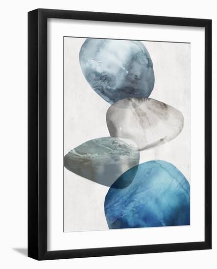 Flow of Blue II-Emma Peal-Framed Art Print