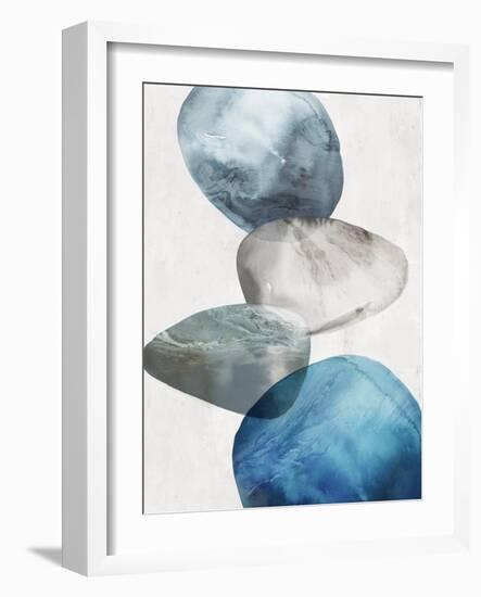 Flow of Blue II-Emma Peal-Framed Art Print