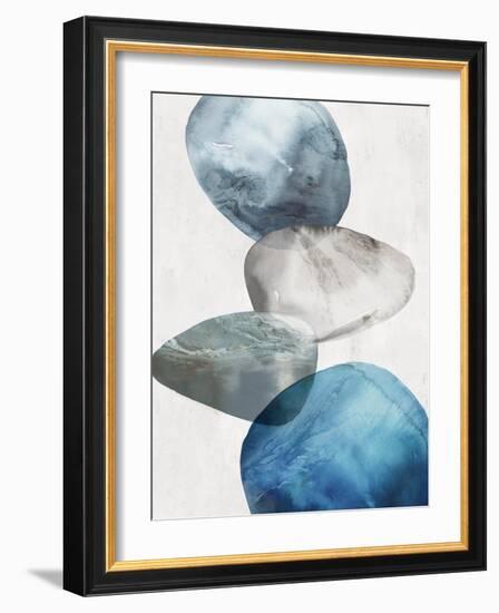 Flow of Blue II-Emma Peal-Framed Art Print