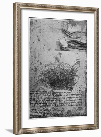 Flow of Eddies in a Waterfall, 1509-1511-Leonardo da Vinci-Framed Giclee Print