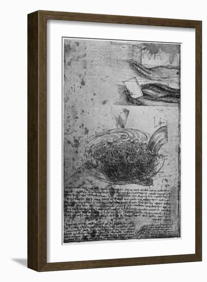 Flow of Eddies in a Waterfall, 1509-1511-Leonardo da Vinci-Framed Giclee Print