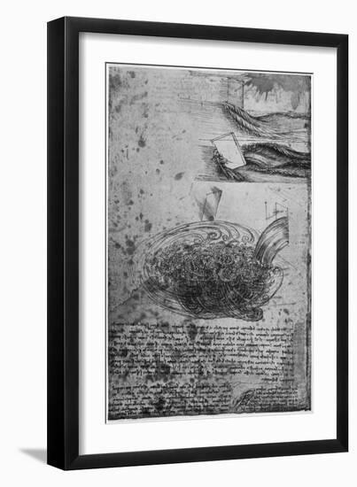 Flow of Eddies in a Waterfall, 1509-1511-Leonardo da Vinci-Framed Giclee Print