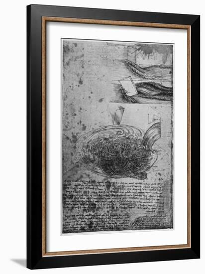 Flow of Eddies in a Waterfall, 1509-1511-Leonardo da Vinci-Framed Giclee Print