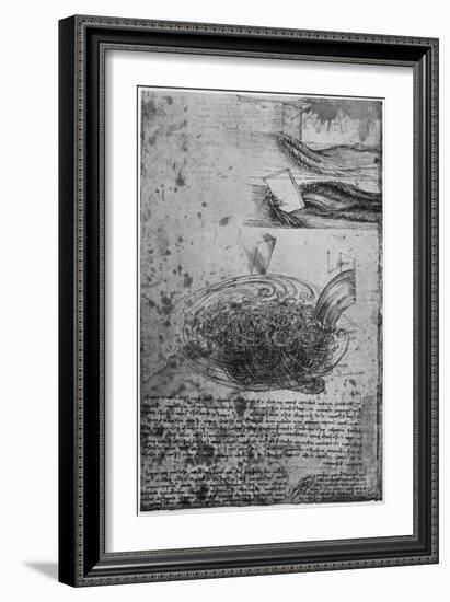 Flow of Eddies in a Waterfall, 1509-1511-Leonardo da Vinci-Framed Giclee Print