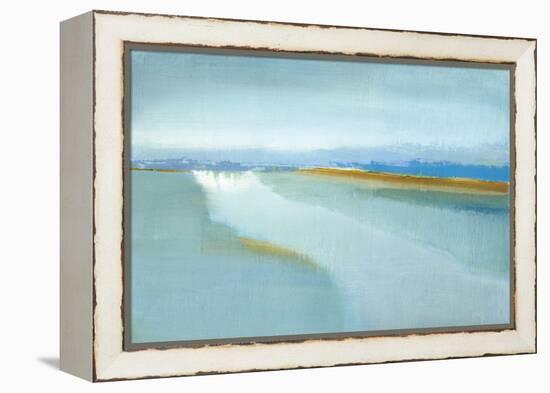 Flow-Caroline Gold-Framed Stretched Canvas