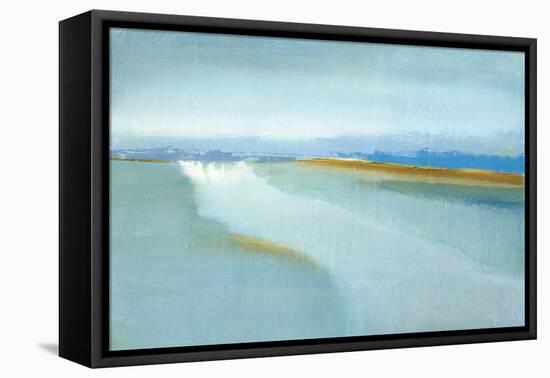 Flow-Caroline Gold-Framed Stretched Canvas