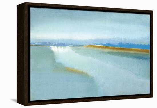 Flow-Caroline Gold-Framed Stretched Canvas