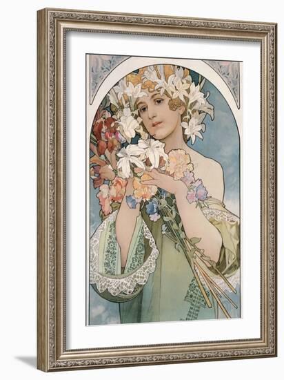 Flower, 1897-Alphonse Mucha-Framed Giclee Print