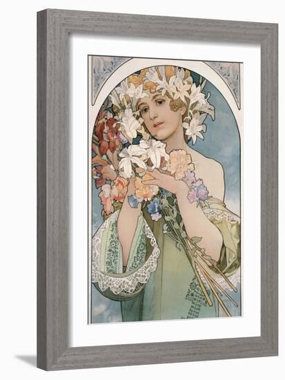 Flower, 1897-Alphonse Mucha-Framed Giclee Print