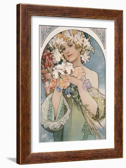 Flower, 1897-Alphonse Mucha-Framed Giclee Print