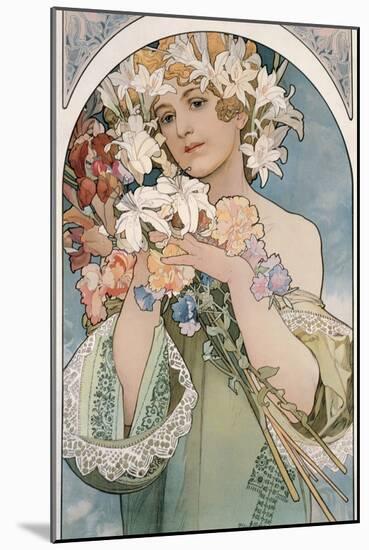 Flower, 1897-Alphonse Mucha-Mounted Giclee Print