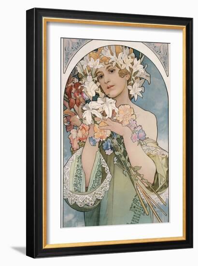 Flower, 1897-Alphonse Mucha-Framed Giclee Print