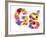 Flower Alphabet Isolated On White - Letter G-tr3gi-Framed Art Print