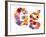 Flower Alphabet Isolated On White - Letter G-tr3gi-Framed Art Print