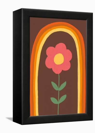 Flower and Rainbow-Gigi Rosado-Framed Premier Image Canvas