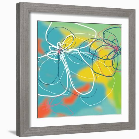 Flower and Water 1-Jan Weiss-Framed Art Print