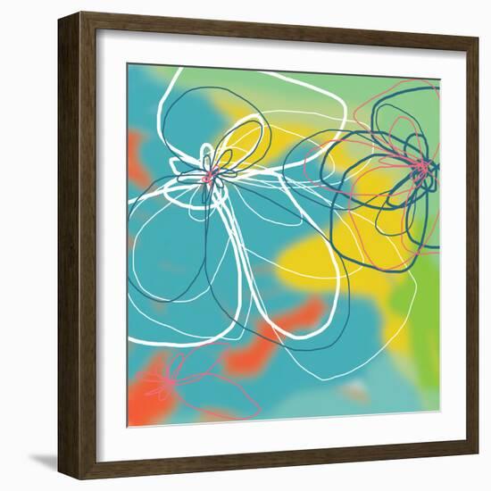 Flower and Water 1-Jan Weiss-Framed Art Print