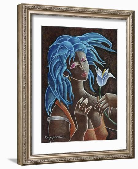 Flower and Wind-Oscar Ortiz-Framed Giclee Print