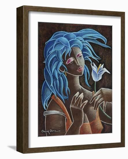 Flower and Wind-Oscar Ortiz-Framed Giclee Print
