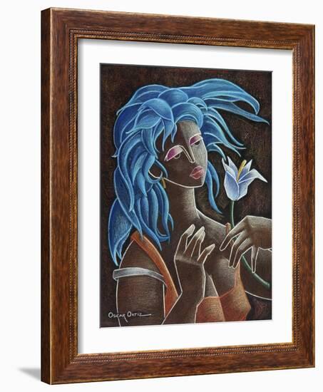 Flower and Wind-Oscar Ortiz-Framed Giclee Print