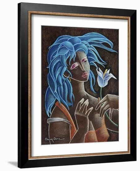 Flower and Wind-Oscar Ortiz-Framed Giclee Print