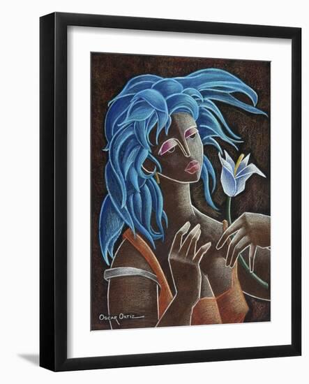 Flower and Wind-Oscar Ortiz-Framed Giclee Print