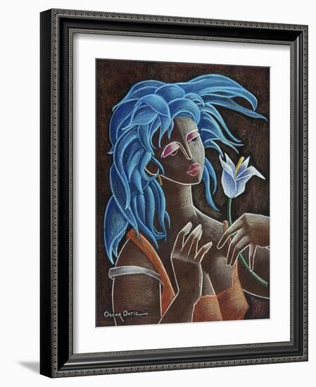 Flower and Wind-Oscar Ortiz-Framed Giclee Print