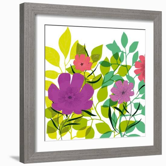 Flower Applique I-Laure Girardin-Vissian-Framed Giclee Print