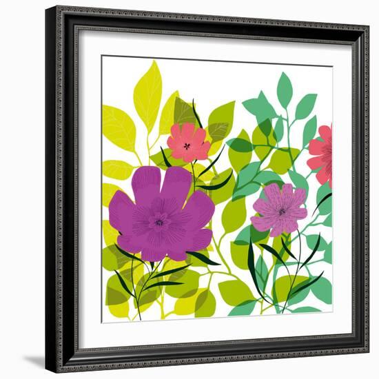 Flower Applique I-Laure Girardin-Vissian-Framed Giclee Print