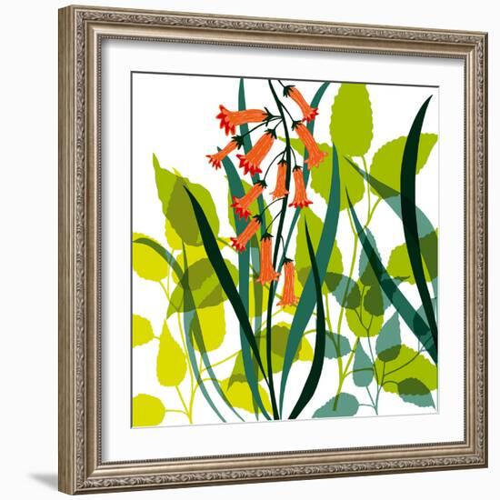 Flower Applique II-Laure Girardin-Vissian-Framed Giclee Print