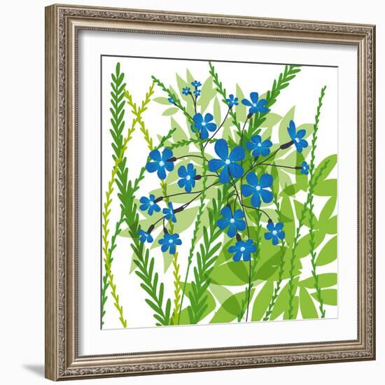 Flower Applique III-Laure Girardin-Vissian-Framed Giclee Print