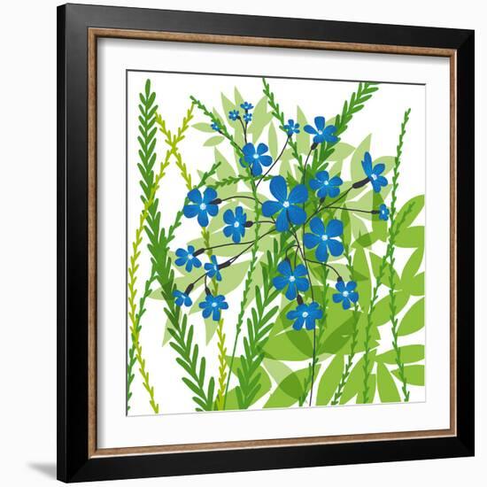 Flower Applique III-Laure Girardin-Vissian-Framed Giclee Print