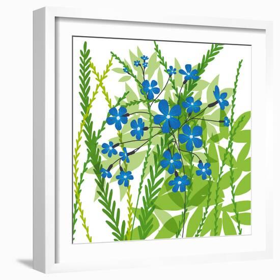 Flower Applique III-Laure Girardin-Vissian-Framed Giclee Print