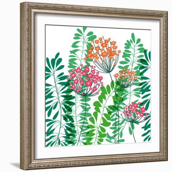 Flower Applique IV-Laure Girardin-Vissian-Framed Giclee Print