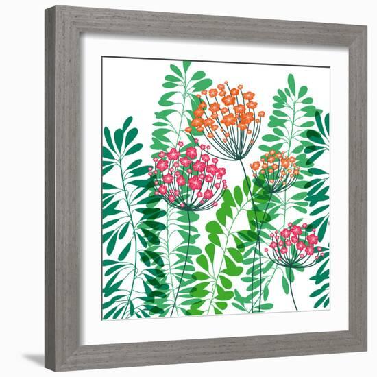 Flower Applique IV-Laure Girardin-Vissian-Framed Giclee Print