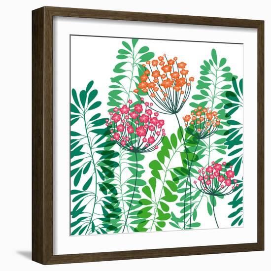 Flower Applique IV-Laure Girardin-Vissian-Framed Giclee Print