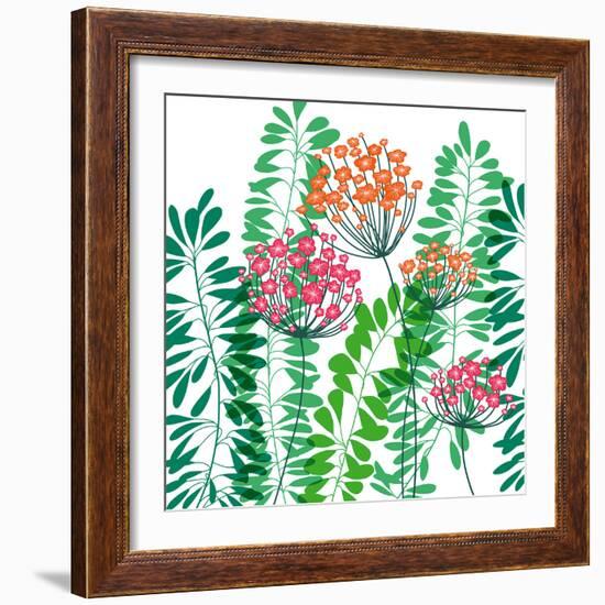 Flower Applique IV-Laure Girardin-Vissian-Framed Giclee Print