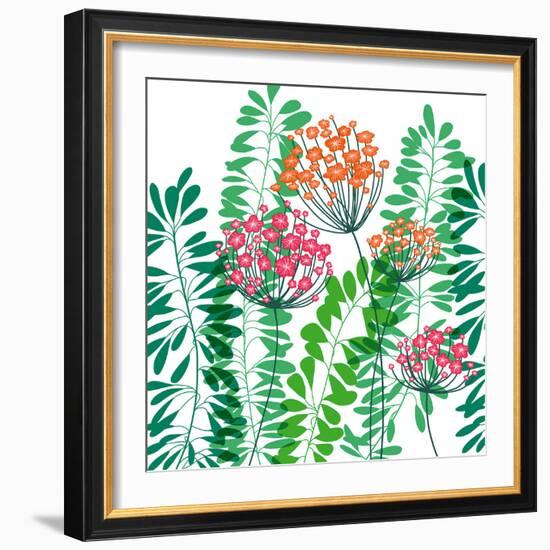 Flower Applique IV-Laure Girardin-Vissian-Framed Giclee Print