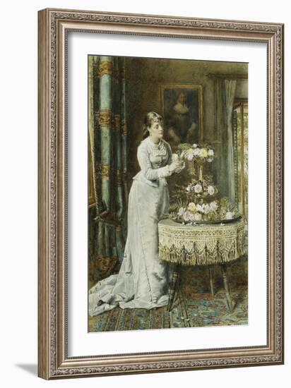 Flower Arrangement, 1878-George Goodwin Kilburne-Framed Giclee Print