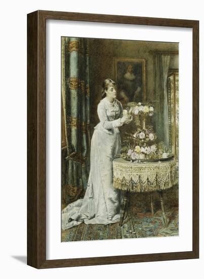 Flower Arrangement, 1878-George Goodwin Kilburne-Framed Giclee Print