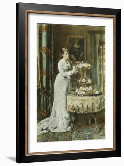 Flower Arrangement, 1878-George Goodwin Kilburne-Framed Giclee Print