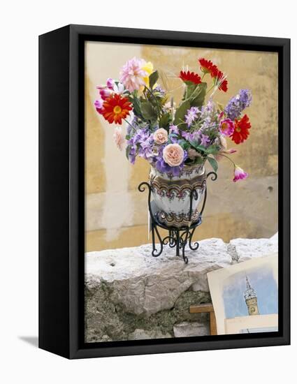 Flower Arrangement, Eze, Alpes-Maritimes, Cote d'Azur, Provence, France-Ruth Tomlinson-Framed Premier Image Canvas