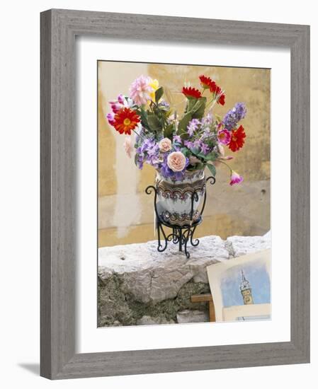 Flower Arrangement, Eze, Alpes-Maritimes, Cote d'Azur, Provence, France-Ruth Tomlinson-Framed Photographic Print