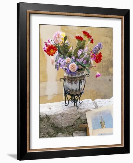 Flower Arrangement, Eze, Alpes-Maritimes, Cote d'Azur, Provence, France-Ruth Tomlinson-Framed Photographic Print